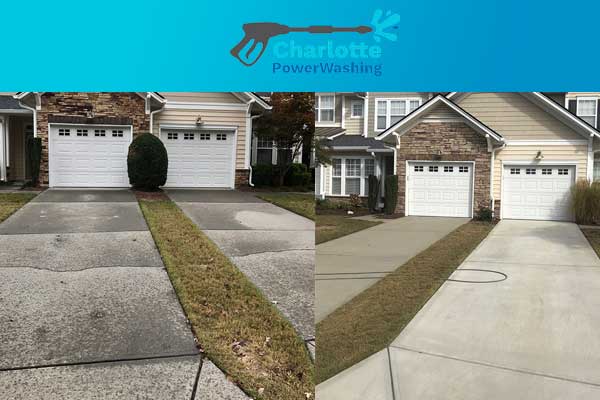Houuse pressure washing before and after